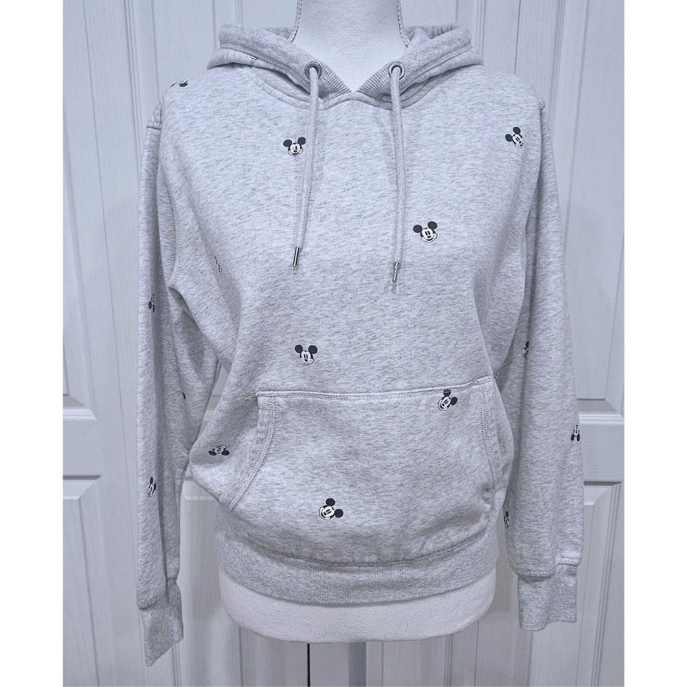 DISNEY Mickey Mouse Gray Hoodie Women's Size Small